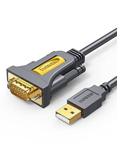Image of UGREEN USB Serial Cable USB to RS232 DB9 9 pin Converter Cable for Connecting Cisco Routers and Switches,Celestron Telescope Nexstar hand Controller, Extron Crestron Products with PL2303 Chipset (2m)