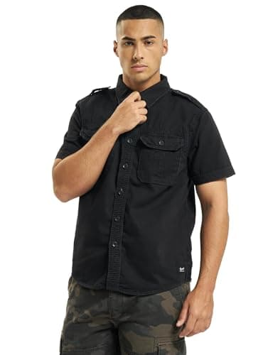Image of Brandit Vintage Shirt Short Sleeve, color: black, size: 5XL