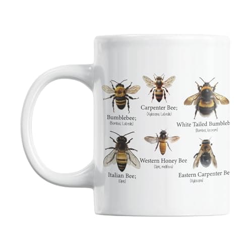 Image of Island Bee Mug - Bee Themed Gifts for Women & Men - Ceramic 11oz Coffee/Tea Cup - 350ml