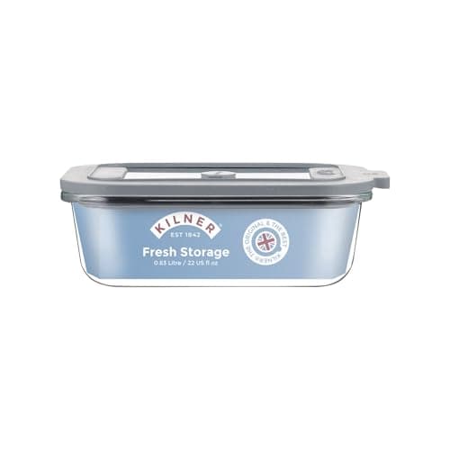 Image of Kilner Fresh Storage 0.63 Litre Airtight Glass Container Durable Leakproof Lid with Vacuum Seal for Food Storage Leftovers Snacks Meal Prep Batch Cooking