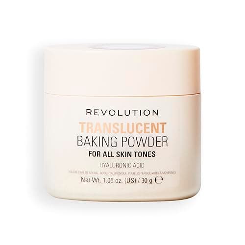 Image of Revolution Loose Baking Powder, Makeup Setting Powder for a Luminous Finish, Absorbs Shine & Excess Oils, Vegan & Cruelty-Free, 30g, Translucent
