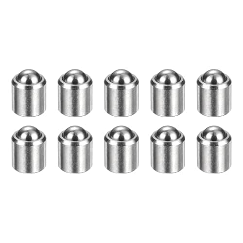 Image of sourcing map 10pcs Ball Point Spring Plungers 4x4mm 15N Elasticity Stainless Steel No Step Positioning Beads Ball Catch Latch for Door Cupboard Mechanical Devices Clamps Furniture
