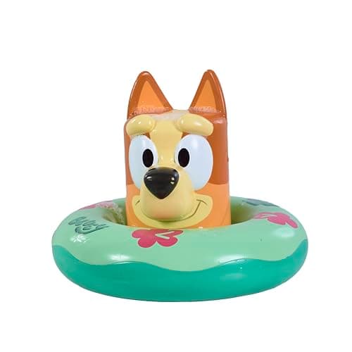 Image of Toomies Bluey Splash and Float Bingo - Bath Toy Pourer Cup with Shower Holes and Water Wheel Toy Pool Ring- Sensory Water Toys - Officially Licensed Bluey Toys - Baby Bath Toys for +18 Months