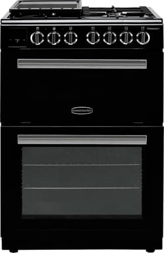 Image of Rangemaster Professional Plus 60 60cm Dual Fuel Cooker - Black/Chrome - A/A Rated