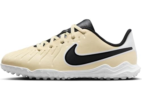 Image of Nike Boys Jr Legend 10 Club TF Football Boots, Lemonade Black MTLC Gold Coin, 4.5 UK
