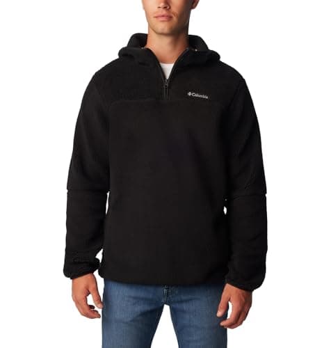 Image of Columbia Men's Pullover Hoodie, Rugged Ridge III Sherpa Black