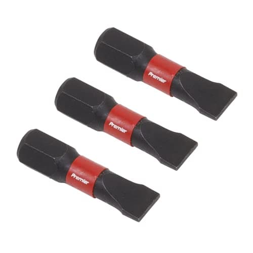 Image of Sealey AK8203 3pc 25mm Slotted 6.5mm Impact Power Tool Bit Set