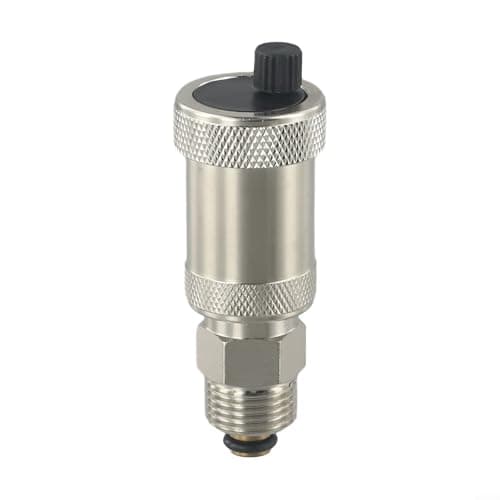 Image of Automatic Quick Air Vent Valve for Heating Systems – Brass Body, 3/8" & 1/2" External Thread, High-Pressure Rated (12 bar / 110°C), Metal and Rubber