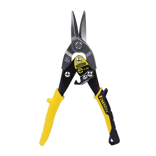 Image of STANLEY FATMAX Straight Cut Compound Action Aviation Snips, Suitable for Aluminium, Sheet UPVC, Wire Mesh, Leather, Copper, Plastic and Mild Steel, 2-14-563