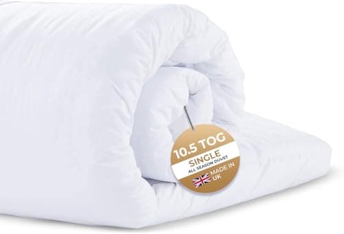 Image of Imperial Rooms Single Duvet 10.5 TOG Anti Allergy Duvets Lightweight Hypoallergenic Thick Warm Winter Quilt Soft Premium UK Made