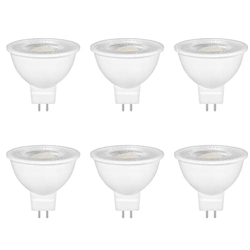 Image of Caldarax 6 Pack MR16 GU5.3 LED 5W 12V Reflector Bulb, Natural White 4000K, Equivalent to 50W 35W Halogen Spotlight Bulb, 500LM, 120°Beam Angle, Non-Dimmable, for Hallway, Ceiling Spotlight