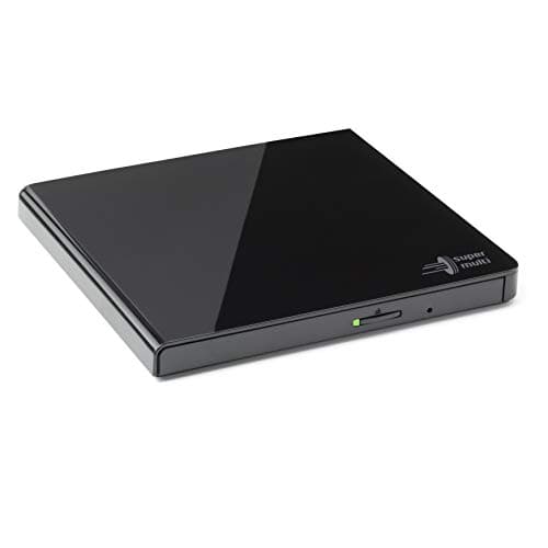 Image of Hitachi-LG GP57 External DVD Drive, Slim Portable DVD Player/Writer for Laptop/Desktop PC, USB 2.0, Windows and Mac OS Compatible, 8x Read/Write Speed - Black