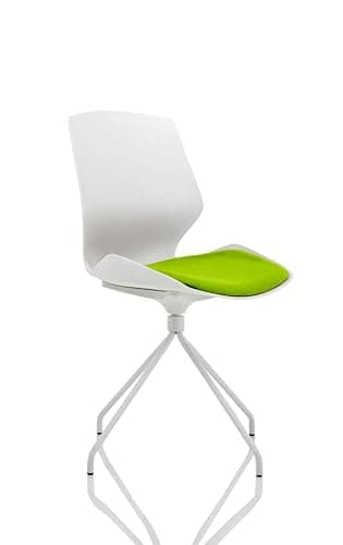 Image of DYNAMIC Visitor Chair Florence Spindle Seat Myrrh Green Without Arms Fabric