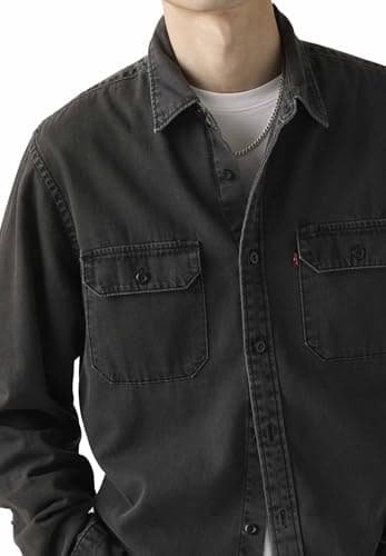Image of Levi's Men's Jackson Worker Shirt, Cosmo Washed Black, L