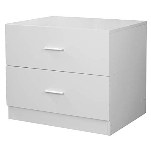 Image of URBNLIVING Orlando 2 Drawer Wooden Kids Bedroom Chest Cabinet Modern Storage Cupboard Wide (White)