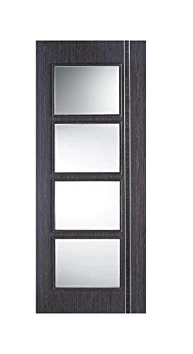 Image of LPD Zanzibar Ash Grey Composite Clear Internal Glazed Door 78x33inch / 1981x838x35mm