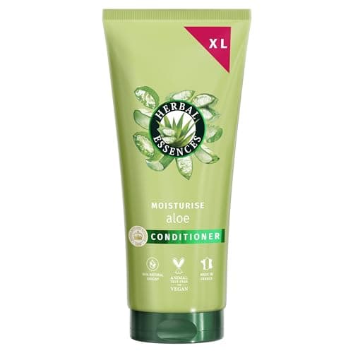 Image of Herbal Essences Aloe Moisturise Conditioner 350ml for Very Dry Hair, Helps to Hydrate and Nourish. Blended with Natural Origin Ingredients and a Jasmine Scent. Vegan and Cruelty Free