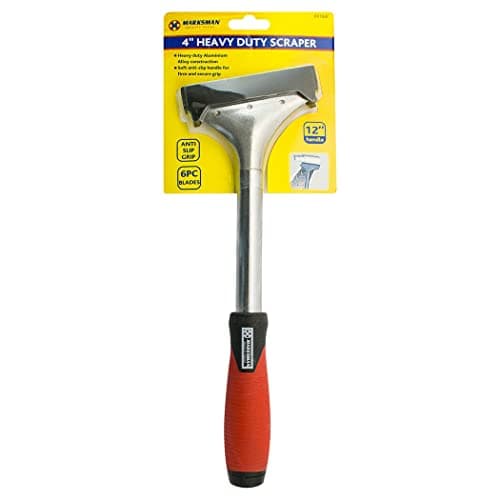 Image of 4" Heavy Duty Scraper - Paint, Wallpaper Remover Floor Wooden Handle, Household Workshop DIY, Multi Purpose, 4 Inch Durable Scraping Hand Tool