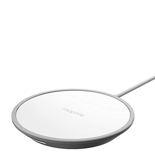 Image of Mophie wireless charging pad mini - 7.5W Fast Charging - Made for Apple iPhone and AirPods - Polished Finish - White (UK Plug)