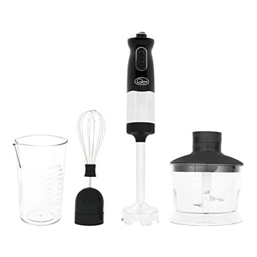 Image of Quest 35099 3 in 1 Stick Blender, Food Processor & Chopper/Blend, Whisk & Crush Foods/Variable Speeds and Turbo Pulse/Black and Silver / 700W