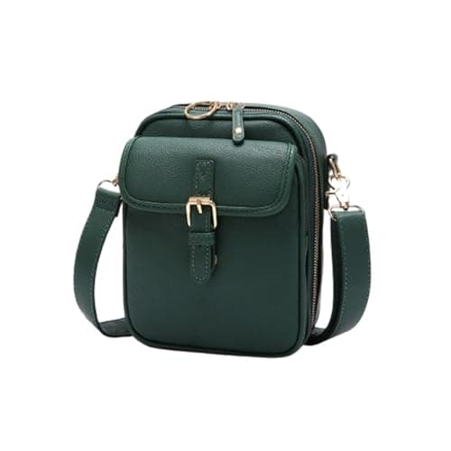 Image of VNDUIFH Urvashi Crossbody Anti Theft Leather Bag,Retro Double-Layer Large Capacity Mini Crossbody Bags,Vintage Messenger Bag (G)
