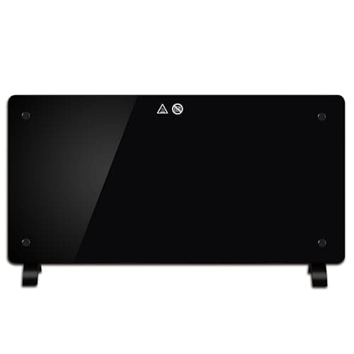 Image of DONYER POWER 2500W Convector Heater, Ultra-thin Wall-mounted or Freestanding, Black Glass Panel