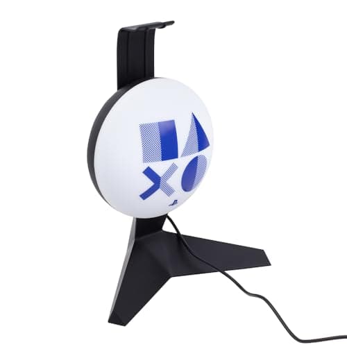 Image of PlayStation Headset Stand Light - Officially Licensed, Headphone Holder for Gaming Setup, Gift for Gamer, USB Powered, black