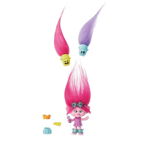Image of ​DreamWorks Trolls Band Together Hair Pops Poppy Small Doll with Removable Clothes & 3 Surprise Accessories, HNF10