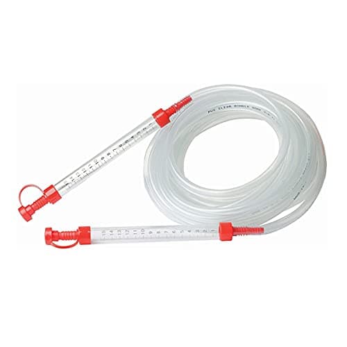 Image of Dapetz ® 10 Metre Water Level Kit Gauge Distance Spirit Level Tubes PVC 3/8" Dia Hose, Flexible Clear PVC 10m x 3/8" Dia Hose and Clear Metric Markings for Easy Level Comparison.