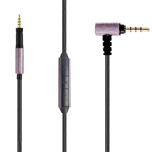 Image of jghcsz Replacement Audio Cable Wire Upgrade for Sennheiser Momentum 1.0 2.0 3.0 HD 4.40 BT HD4.50 HD4.30i hd 400s on Ear Weave Headset Cable with Microphone 3.5mm to 2.5mm