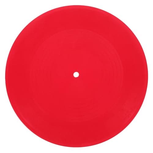 Image of ULTECHNOVO Vintage Red Vinyl Record Wall Decoration for Home Decor and Coffee Shops, Plastic Material with Eyecatching Accent and Easy to Clean, Retro Music Wall Decor Ornament