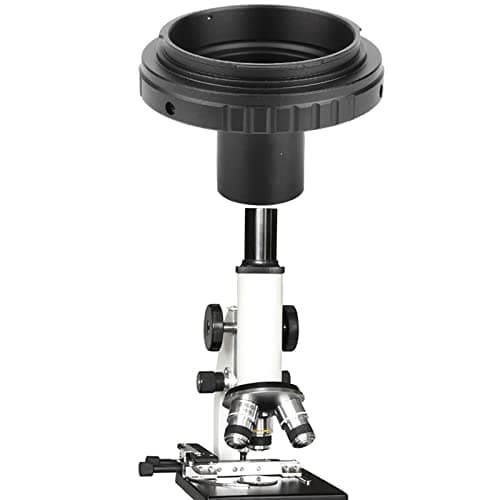 Image of Bindpo T2-EOS Microscope Adapter with M42 Thread, 23.2mm T-Mount Microscope Eyepiece Converter to Canon EOS Mount SLR Camera