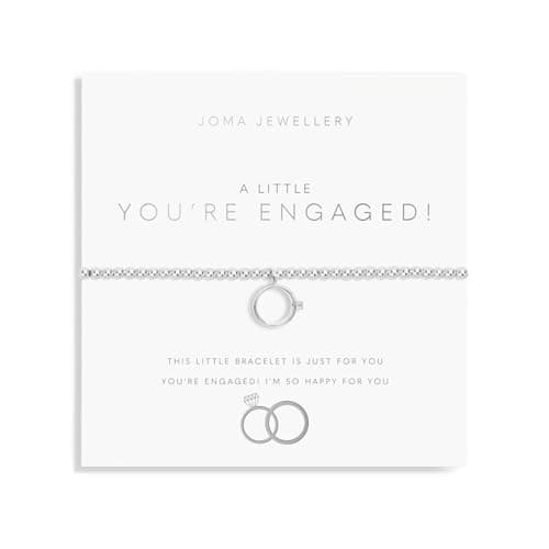 Image of Joma Jewellery A LITTLE YOU'RE ENGAGED! Silver Plated Bracelet in 17.5 cm stretch