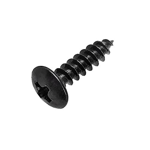 Image of Oneyijun 20 Pcs M3 x 6mm Self Tapping Wood Screws Carbon Steel Mushroom Round Flanged Head Fasteners Drilling Screw Black