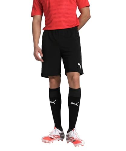 Image of PUMA Mens Teamrise Shorts, Puma Black-puma White, L EU