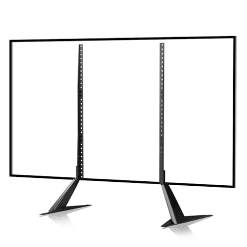 Image of Suptek Universal TV Stand Base TV Leg with 3 Height Adjustment for Most 27-85 Inch LED, LCD TVs, Replacement Table Top TV Riser Base, Holds up to 50KG Max VESA 1000 x 800mm