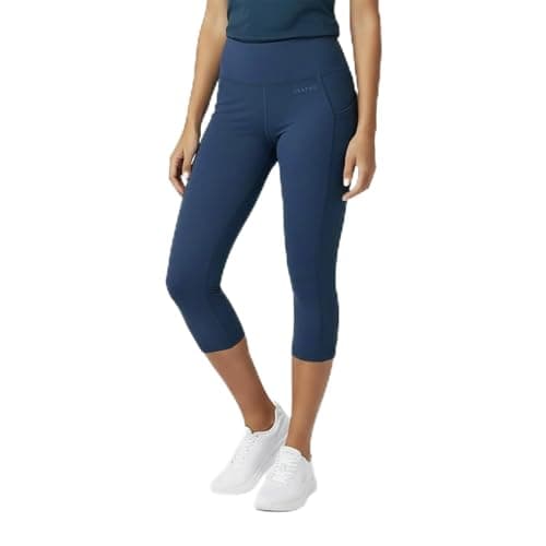 Image of USA Pro Womens Rise Capri Cropped Leggings Navy 10
