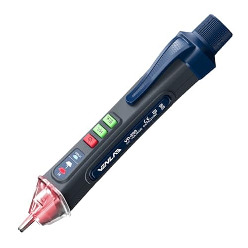 Image of VENLAB Non-Contact Voltage Detector, Phase and Neutral Identification, LCD Finder with Dual Range 12V-1000V/48V-1000V, Locate Break Point, Alarm, Flashlight-VD200
