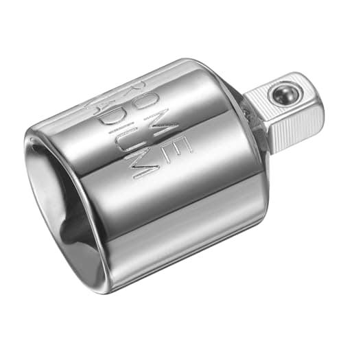Image of sourcing map Impact Socket Adapter 1/2" Female to 1/4" Male Square Drive Reducer Standard SAE Converter Impact Driver Ratchet Wrench Breaker Bar Conversion, Silver