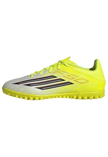 Image of adidas Unisex F50 Club Turf Football Shoes, Team Solar Yellow 2/core Black/Lucid red, 9 UK