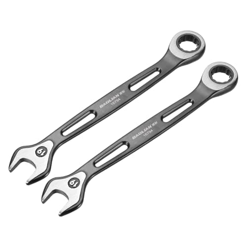 Image of sourcing map 2pcs Ratcheting Combination Wrench 19mm Metric 12 Point CR-V Electrophoresis Double Box Open-Ended Ratchet Wrenches with 72 Tooth 5° Swing Industrial Grade Spanner Tool for Repair