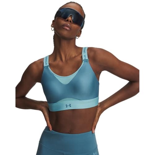 Image of Under Armour Women's Infinity High Impact Sports Bra Plus, (466) Boundless Blue / Blue Haze / Boundless Blue, (Medium) D/DD