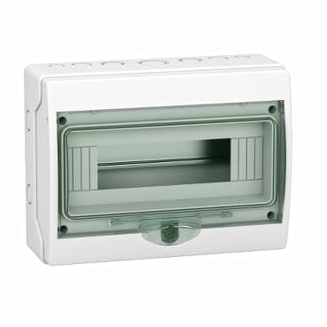 Image of Schneider Electric 13979 Surface Cofret Mini kaedra, IP 65, 1 x 12 modules, Door Transparent