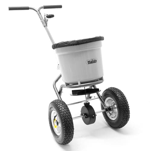 Image of The Handy Broadcast Spreader for Fertiliser, Seed or Refined Salt - 23kg Hopper, Adjustable Spread, Puncture Proof Tyres & 2 Year Guarantee - Not Suitable for Rock Salt