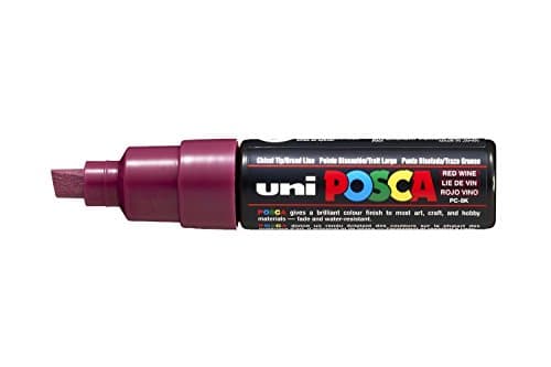 Image of Uni-Ball Posca PC-8K Broad Chisel Tip Marker - Red Wine