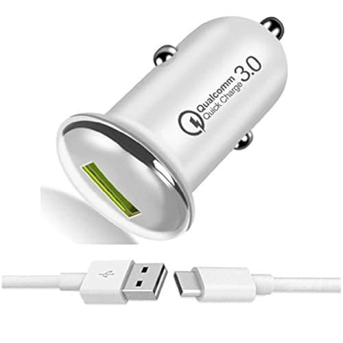 Image of USB C Car Charger 40W PD Fast USB and QC 4.0 Dual Port Car Charger Cigarette Lighter Compatible with iPhone 15Pro/14/13 Samsung S24/S23/S22 USB Charger Adaptor. (White)