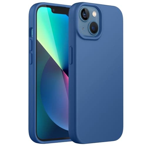 Image of JETech Silicone Case Compatible with iPhone 13 6.1-Inch, Silky-Soft Touch Full-Body Protective Case, Shockproof Cover with Microfiber Lining (Blue Jay)
