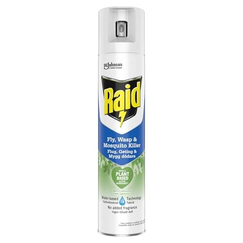 Image of Raid Plant Based Wasp & Mosquito Killer, Aerosol Fly Killer Spray For Indoor Use, Made with Naturally Derived Botanical Ingredients, 300 ml