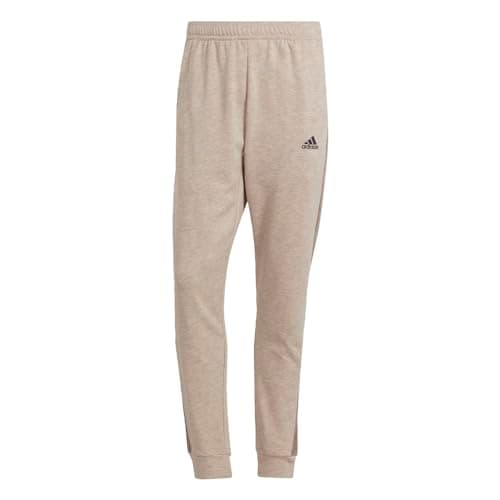 Image of adidas Men's Mélange Pants, Wonder Beige Melange/Trace Brown Melange, Large