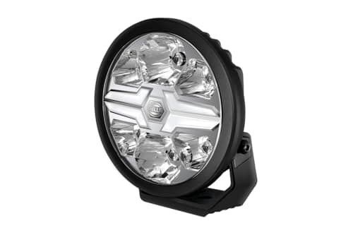 Image of HELLA 1FJ 357 199-041 LED-Spotlight - Blade Black 9" - 12/24V - round - Reference number: 25 - Crystal clear - Light colour: White - Cable: 500mm - frontal sided